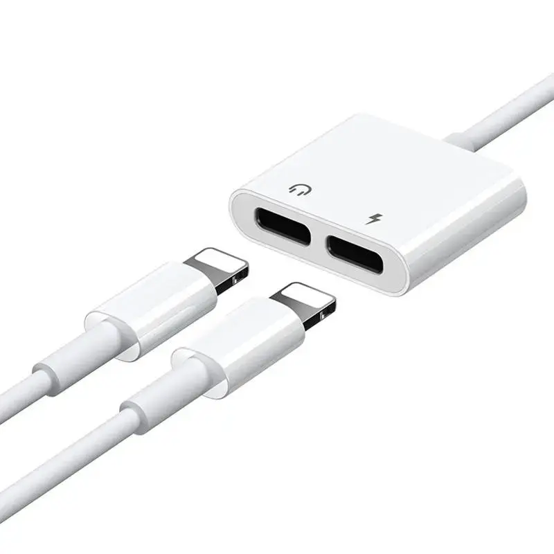 Joyroom S-Y104 lightning - 2x lightning headphone adapter audio and charging white