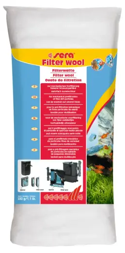 Filtrējoša vate akvārijam : Sera Filter wool, 500g