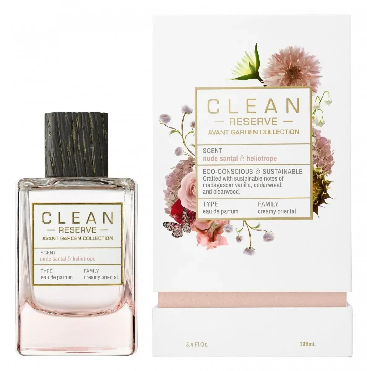 Clean, Avant Garden - Nude Santal & Heliotrope, Eau De Parfum, Unisex, 100 ml