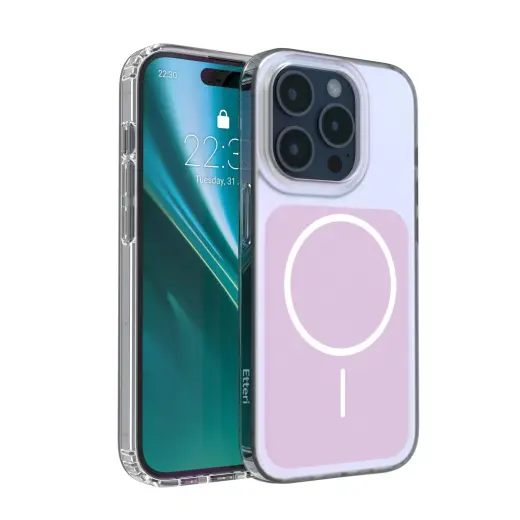 Etteri Hidden Pearl Epoxy Mag telefono dėklas iPhone 15 Pro rožinis