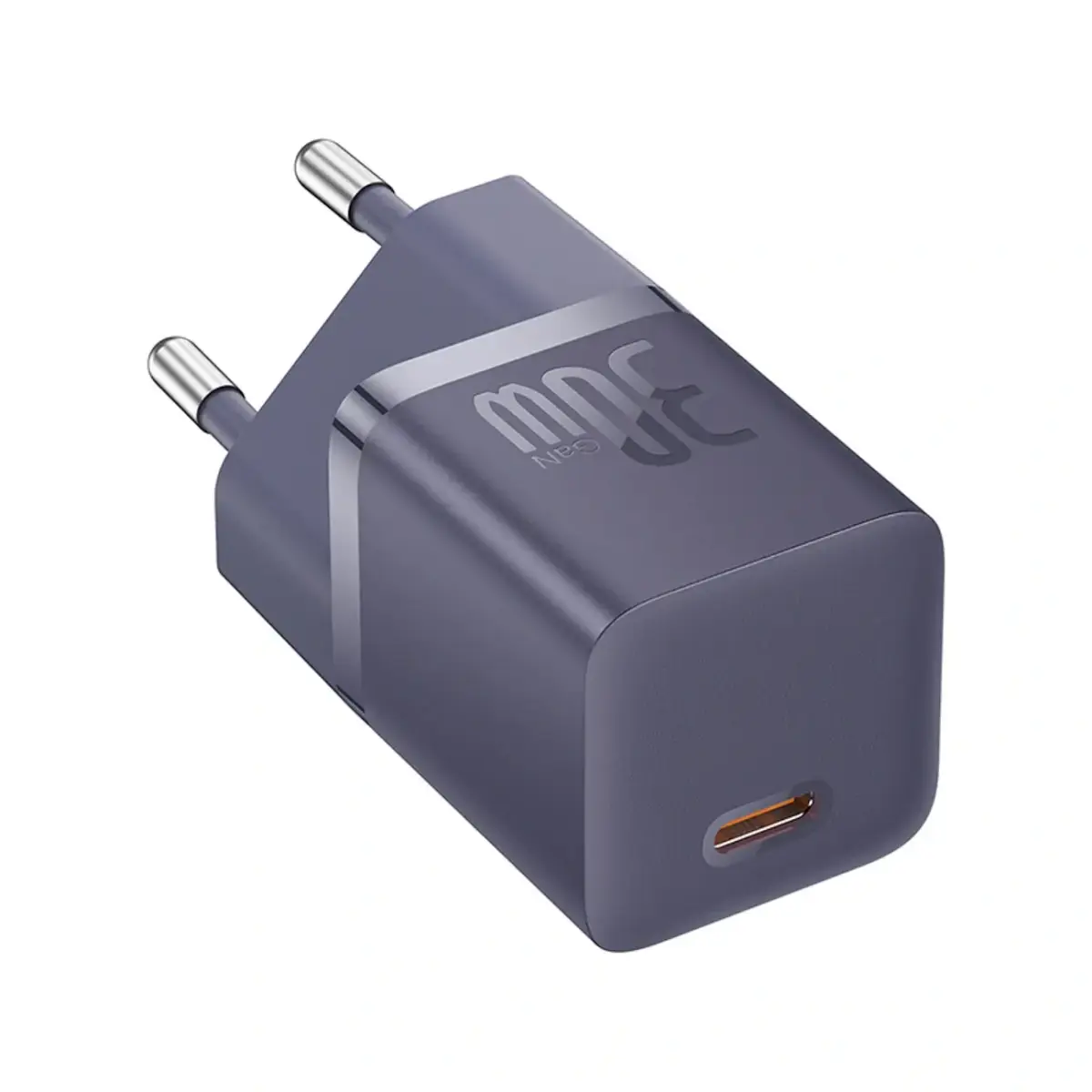 Baseus GaN5 tīkla lādētājs | 30W | GaN | USB-C | ar USB-C uz USB-C vadu komplektā | violets