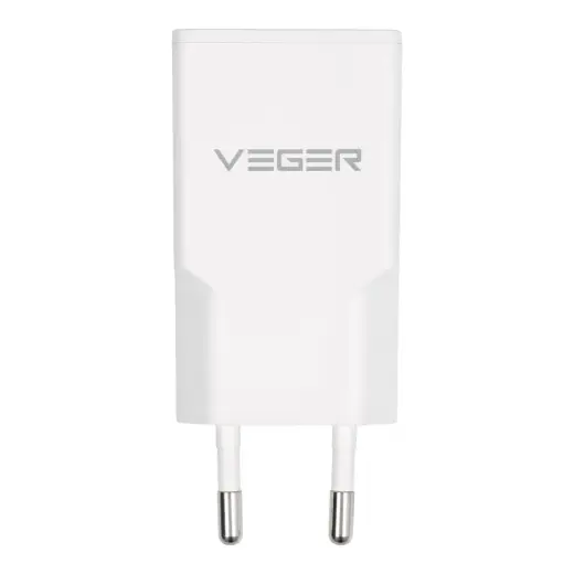 Phone charger VEGER USB A + USB C QC PD 30W 30W1A1C white