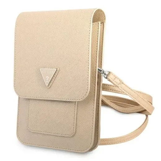 Guess Torebka GUWBSATMLG beżowy|beige Saffiano Triangle