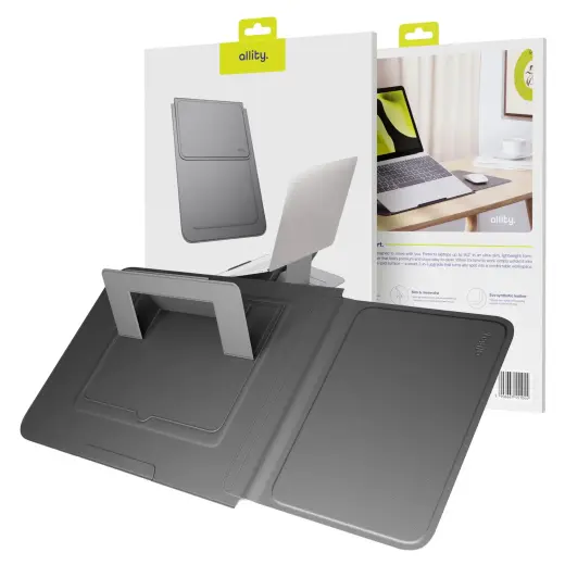 Allity Laptop Sleeve 14` with stand black ALS-100