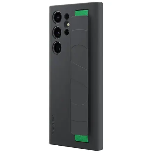 EF-GS918TBE Samsung Silicone Cover with Strap for Galaxy S23 Ultra Black
