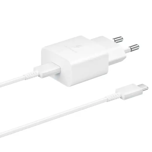 Samsung EP-T1510XWE reisilaadija | 15W | PD | USB-C | USB-C kuni USB-C kaabliga komplektis | valge