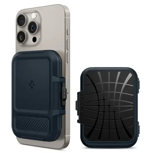 SPIGEN LOCK FIT MAGSAFE UNIVERSAL MAGNETIC CARD HOLDER METAL SLATE