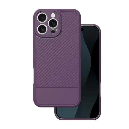 Simple Carbon phone case for iPhone 16 Pro Max purple
