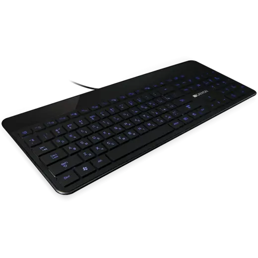 CANYON keyboard HKB-5 EN/RU LED Multimedia Slim Black