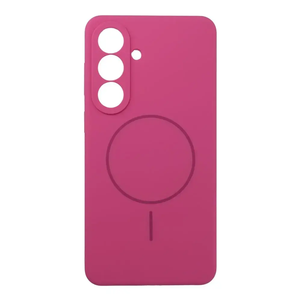 Case SILICONE 2mm for SAMSUNG S26 Plus compatible with MagSafe pink