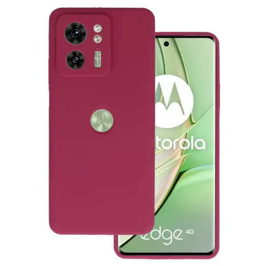 Silicone Lite Case for Motorola Edge 40 5G burgundy