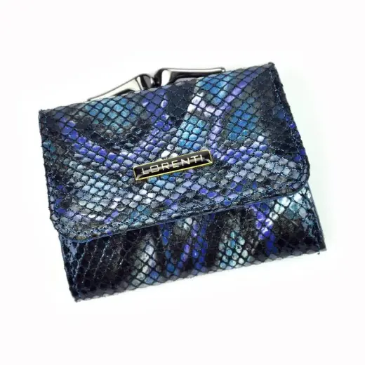 Кожаный кошелек Lorenti 55287-MSN RFID - синий