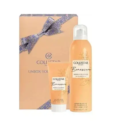 Set Collistar Unbox Your Wellness Shower Gel Mousee 200ml + Soft Body Cream 50ml