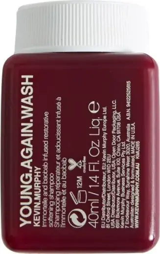 Kevin Murphy Young Again Regenerating Shampoo for Shine Sulfate- and Paraben-free 40 Ml