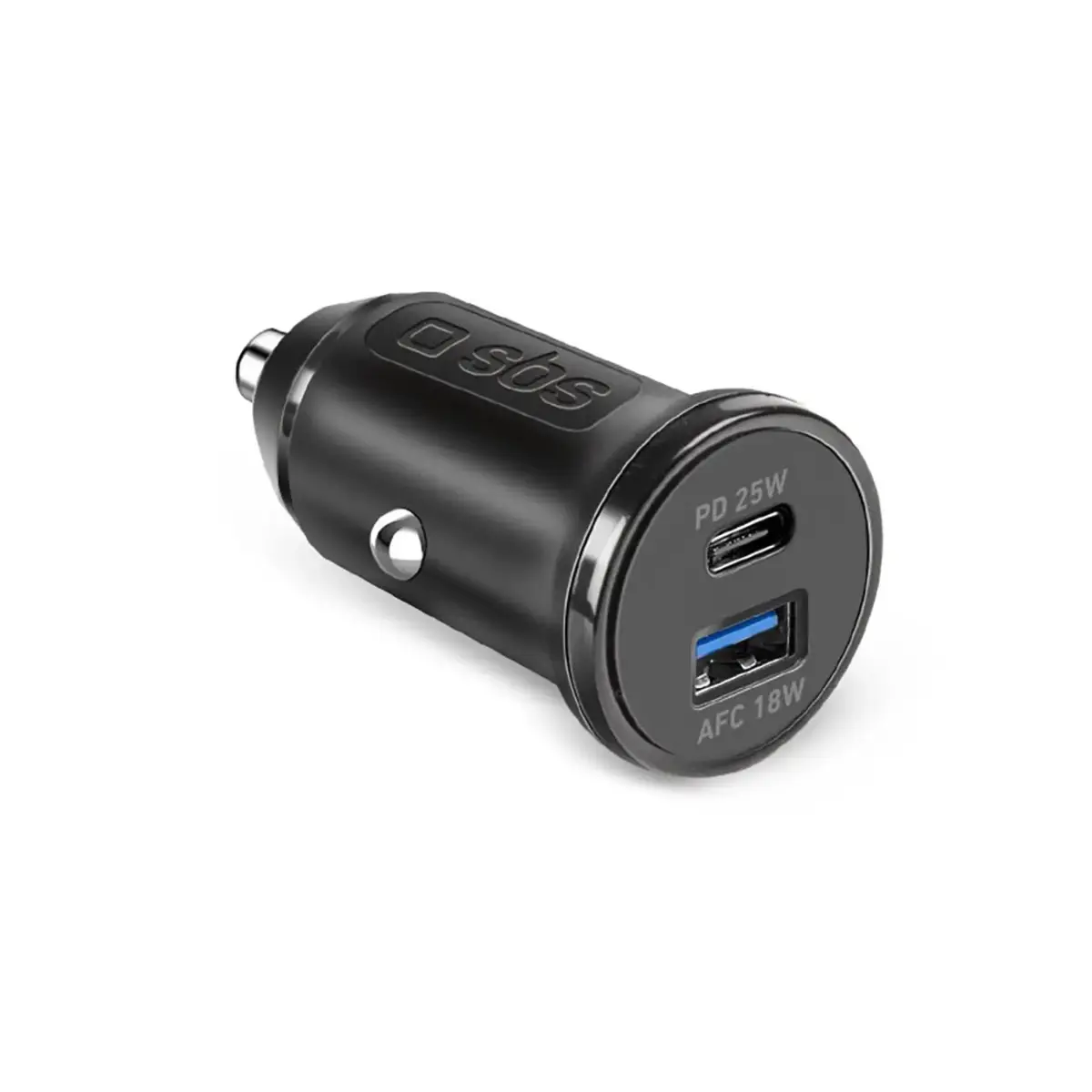 SBS TECRPD25W automašīnas lādētājs | 25W | USB-A, USB-C | melns