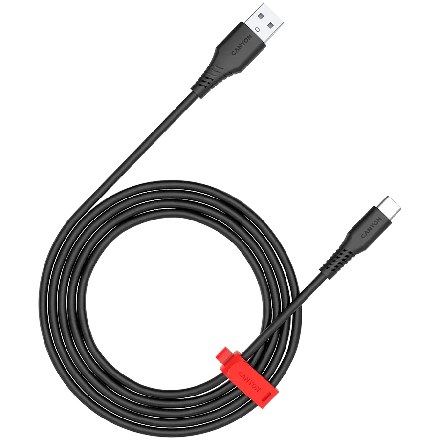 CANYON cable Onwire 18TP USB-A to USB-C 2m,18W TPE 2m Black