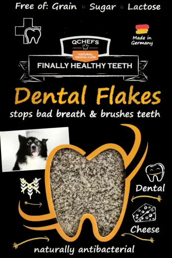 QCHEFS Dog Treat Dental Flakes 90 g