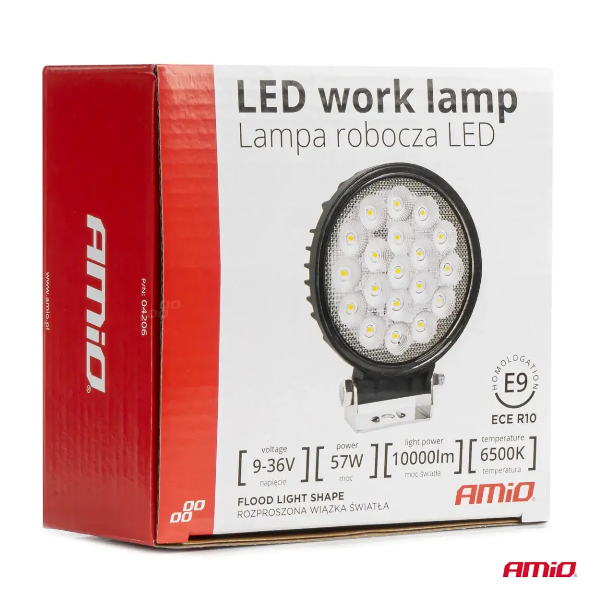 Working lamp AWL65 57W 6500K 10000lm 9-36V AMIO-04206