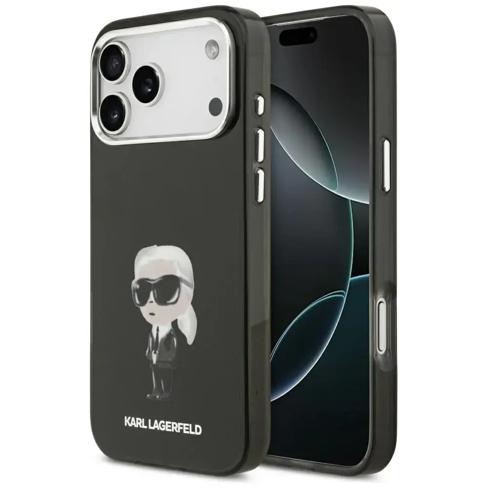Karl Lagerfeld IML Aquarelle Karl & Logo MagSafe Case for iPhone 17 Pro Max Black