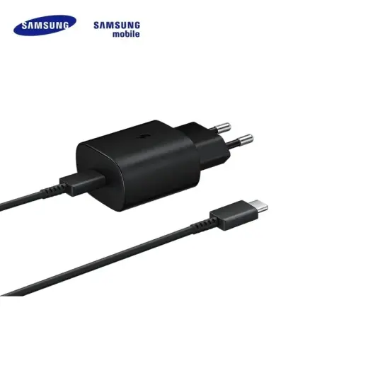 Samsung EP-TA800 tīkla lādētājs | 25W | PD 3.0 | USB-C | USB-C uz USB-C vads komplektā | melns