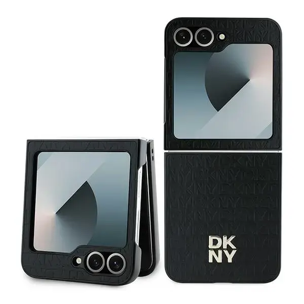 DKNY DKHCZF6PSHRPSK Z Flip6 F741 czarny|black Repeat Pattern Stack Logo