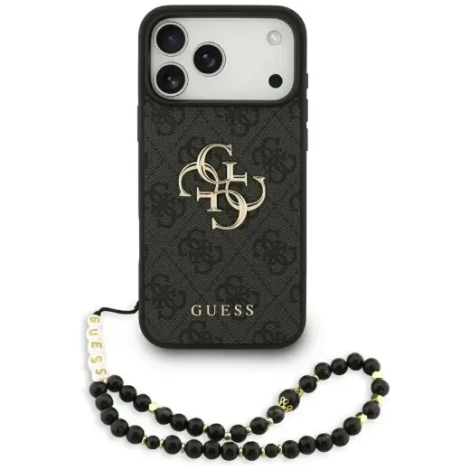 Guess 4G Strap 4G Classic Logo phone case for iPhone 17 Pro Max black