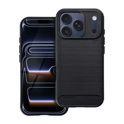 Carbon phone case for iPhone 17 Pro black