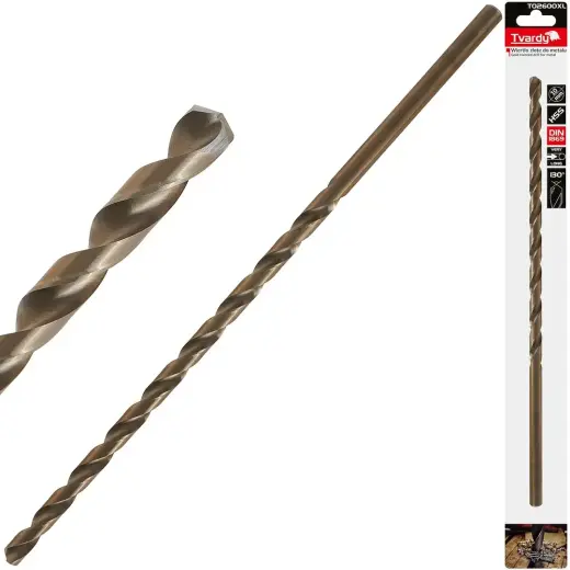 Ilgas HSS DIN1869 10.0 x 340mm auksinis metalinis sraigtinis grąžtas