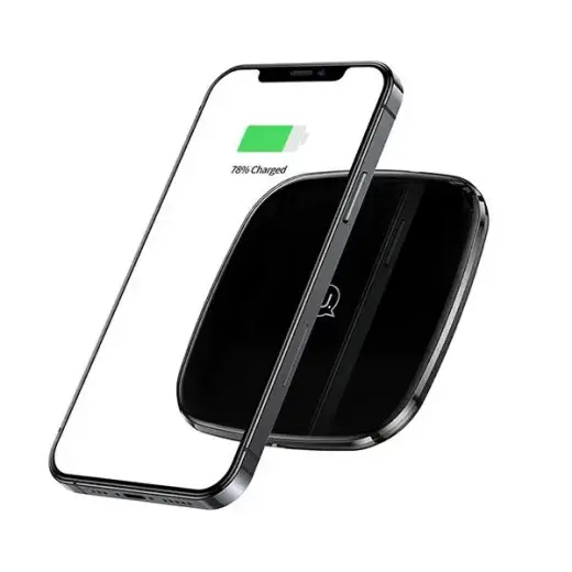 USAMS Ład. indukcyjna US-CD154 15W Zinc Alloy Ultra thin Fast charger czarny|black CD154CDX01