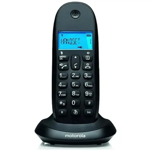 Cordless landline phone Motorola C1001CB+ black