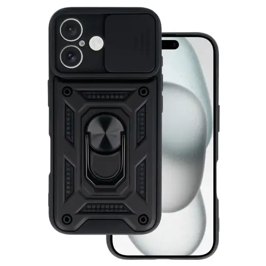 Slide Camera Armor telefoni ümbris iPhone 16 must