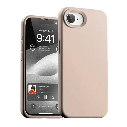 Mercury Силиконовый чехол для телефона iPhone 16 розово-песочный
