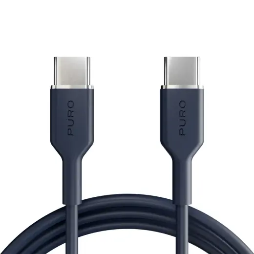 Puro ICON andmeedastus- ja laadimiskaabel | USB-C kuni USB-C | 1.5m | sinine