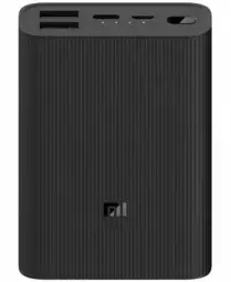 Xiaomi Mi Power Bank 3 Ultra Compact power banka 10000mAh melna