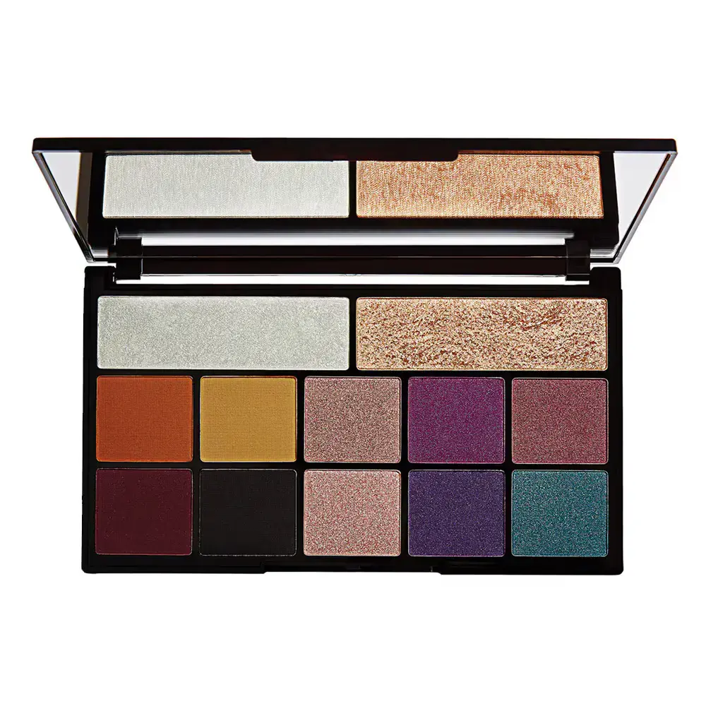 Makeup Revolution, Carmi, Eyeshadow Palette, Kiss Of Fire, 12 Shades, 27 g