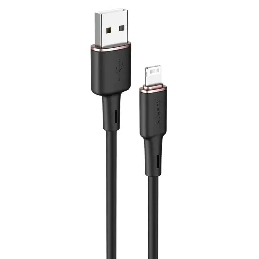 Acefast C2-02 datu pārraides un uzlādes vads | MFI | USB-A uz Lightning | 12W | 1.2m | melns
