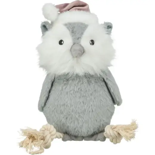 Plīša rotaļlieta - Trixie Xmas owl with rope, plush|rope, 31 cm