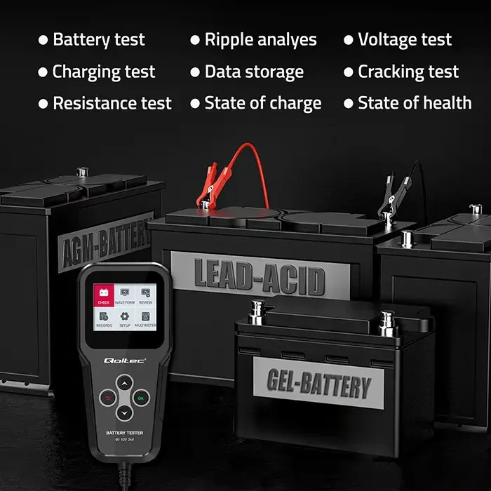Digital battery analyzer tester 3in1 with LCD 6V