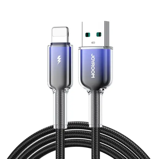 Joyroom S-A42 Crystal-Clear Series data transfer and charging cable | USB-A to Lightning | 15W | 1.2m | black