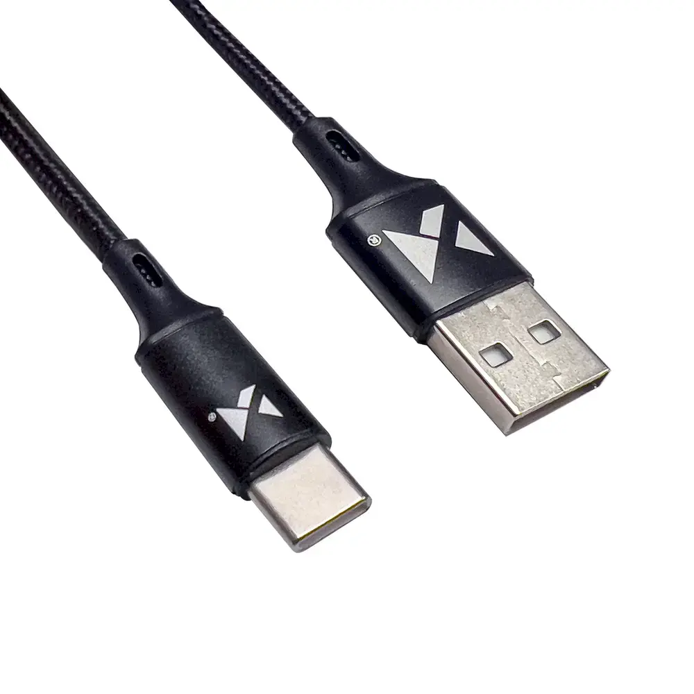 Wozinsky data transfer and charging cable | USB-A to USB-C | 12W | 2m | black