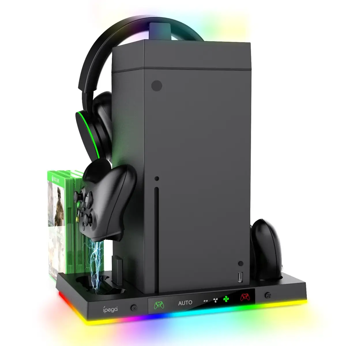 iPega XBX024S Multifunctional Charging RGB Stand with Cooling for Xbox (Damaged  Package)