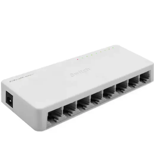 Qoltec Network SWITCH | 8 x RJ45 port | 1000Mbps | Fast Ethernet| LAN