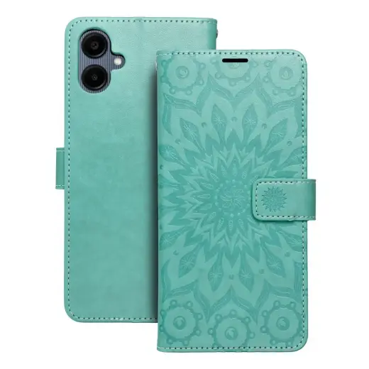 MEZZO mandala knyginio tipo telefono dėklas Samsung Galaxy A06 4G (A065) žalias