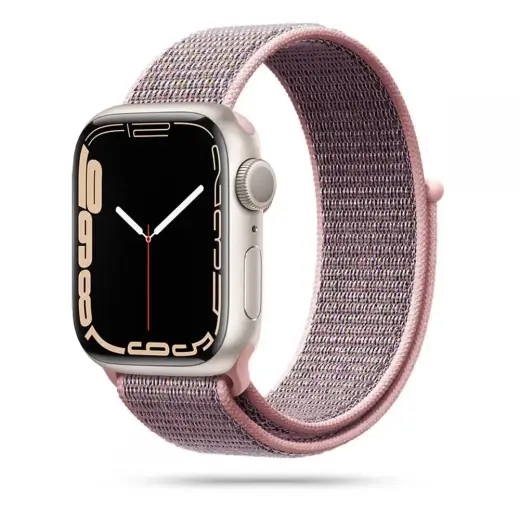 Tech-Protect Nylon nutikella rihm Apple Watch 4/5/6/7/8/9/SE (38/40/41 mm) jaoks | nailonist | roosa