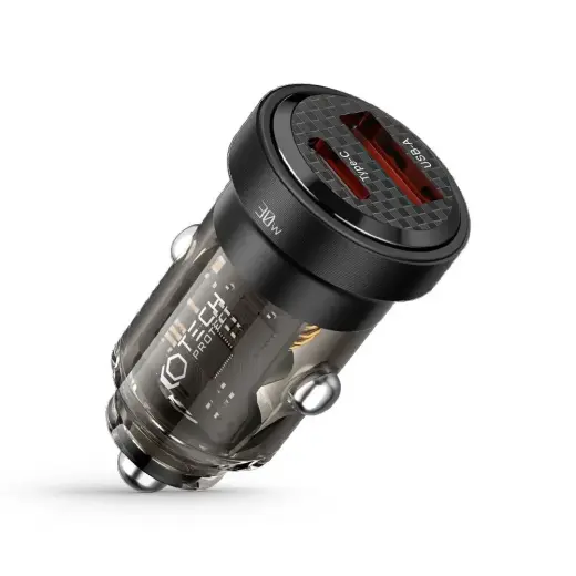 Tech-Protect CC30W car charger | 30W | PD, QC | USB-C, USB-A | black