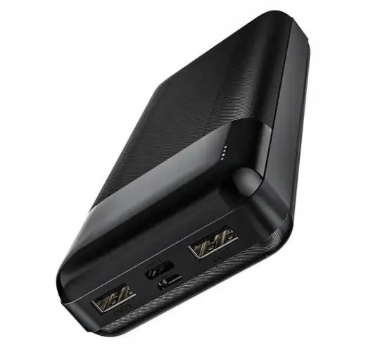 HOCO J72A Easy power banka 20000 mAh | 2 x USB melna