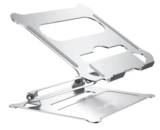 MAXXIMUS FOLD PRO LAPTOP STAND SILVER ADJUSTABLE STAND