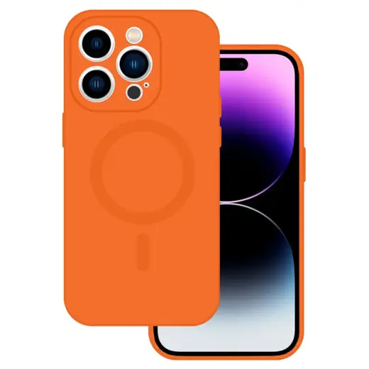 TEL PROTECT MagSilicone telefoni ümbris MagSafe toega iPhone 13 oranž