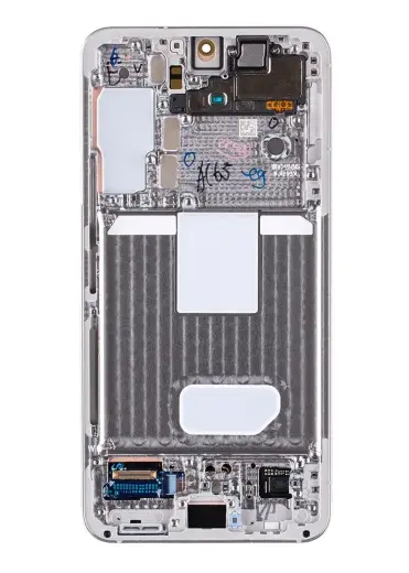 LCD display + Touch Unit + Front Cover Samsung S901B Galaxy S22 Phantom White (Service Pack)
