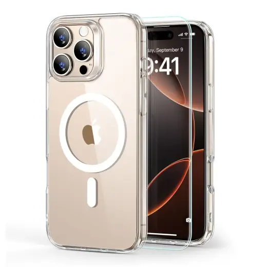 ESR Classic Hybrid HaloLock MagSafe ekrāna aizsargstikls iPhone 16 Pro Clear